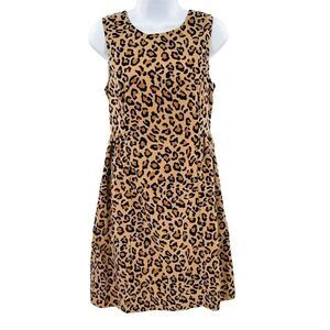 Gap Pamela Animal Print Leopard Sleeveless Mini Sheath Dress
